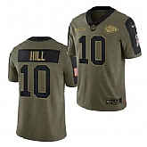 Nike Kansas City Chiefs 10 Tyreek Hill 2021 Olive Salute To Service Limited Jersey Dyin,baseball caps,new era cap wholesale,wholesale hats